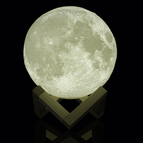 LÁMPARA LED 3D EN FORMA DE LUNA 🌕 | INALÁMBRICA Y MULTICOLOR