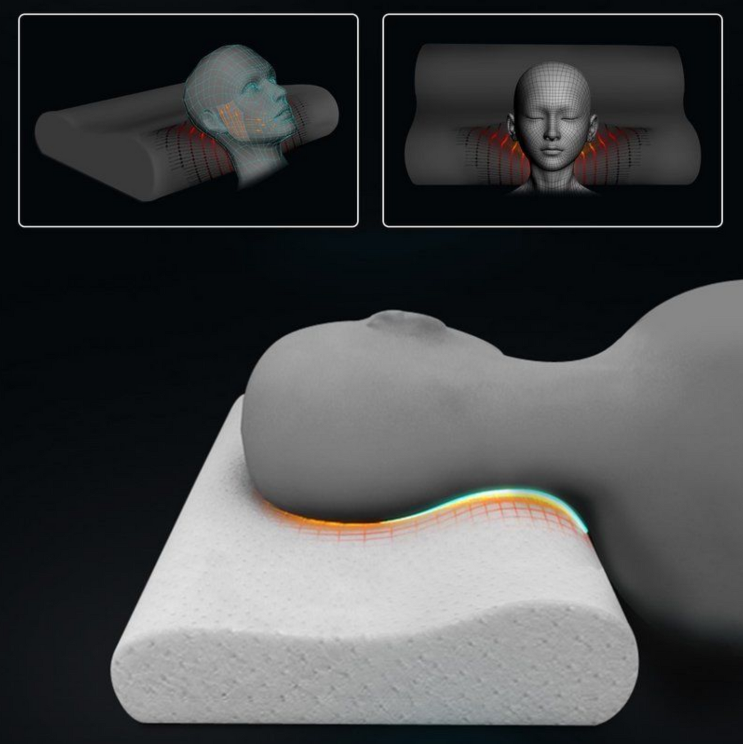 Almohada Ortopédica Cervical Memory Pillow - Memory Foam