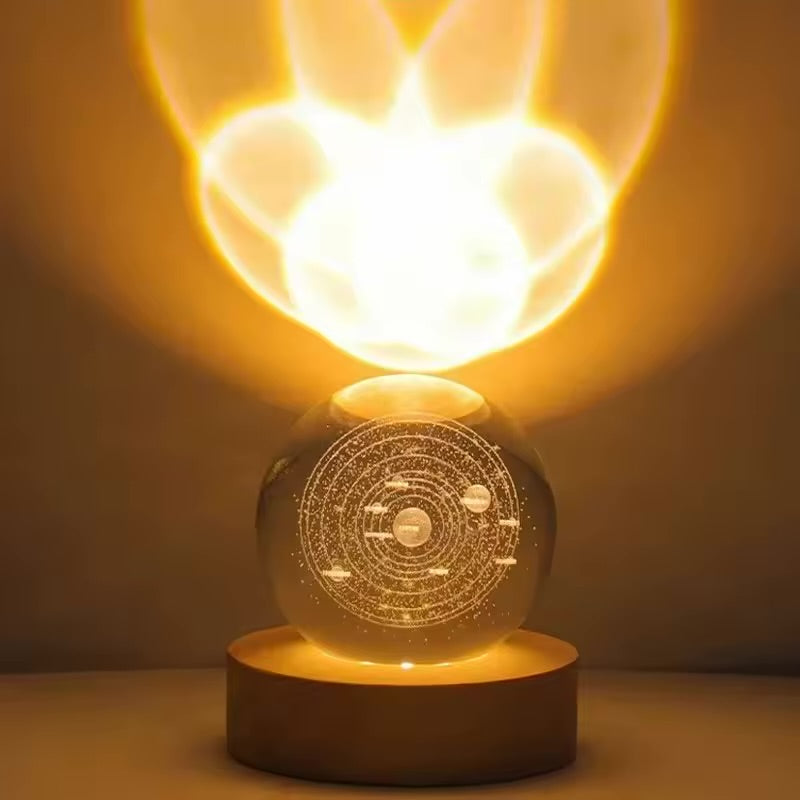 LÁMPARA LED DE CRISTAL SISTEMA SOLAR